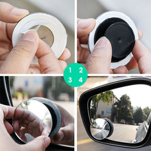 2pcs 360 Degree Rotable Rimless Universal wide angle Round blind spot mirror Car Rearview Convex Mirror for parking safety 2024 - buy cheap