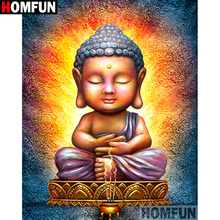 HOMFUN полный квадрат/круглая дрель 5D DIY Алмазная картина "религиозный Будда" вышивка крестиком 3D домашний Декор подарок A12566 2024 - купить недорого