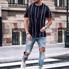 Fashion Men's Casual Fit Short Sleeve Slim Muscle T-shirt Tee Tops Loose Hot Summer Unique Fashion Daily Tops Tees T-shirts 2024 - buy cheap