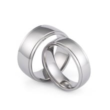 Personality Simple Couple Ring Fashion Silver Color Stainless Steel Wedding Ring for Women and Men Jewelry 2024 - buy cheap