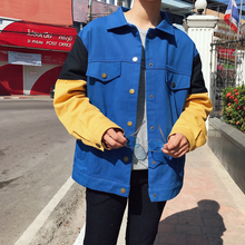 2020 Men's Korean Style Newest Cowboy Fashion Trend Leisure Loose Coats Casual Bomber Streetwear Denim Jackets Windbreaker M-XL 2024 - buy cheap