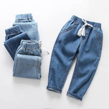 Джинсы weLaken для маленьких девочек и мальчиков, новинка 2019, модные детские джинсовые брюки, брюки для малышей, детская одежда, джинсы для отдыха, брюки 2024 - купить недорого
