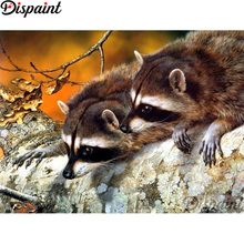 Pintura descartável completa quadrada/broca redonda 5d faça você mesmo pintura "guaxinim animal" bordado ponto cruz 3d decoração de casa a12523 2024 - compre barato