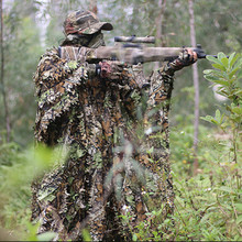 Sniper CS-Poncho de camuflaje biónico para hombre, Poncho de camuflaje con hoja de arce 3D, trajes Ghillie para jungla, ropa de caza del bosque, avistamiento de aves 2024 - compra barato