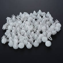 White Auto Bumper Fastener Rivet Retainer Push Engine Cover Fender Car Door Trim Panel Plastic Clip Fasteners 8.3mm Hole 100PCS 2024 - buy cheap