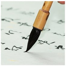 Chinese Calligraphy Hair Pen Weasel Hair Writing Brush Pen For Regular Script In Small Character Xiao Kai Mo Bi For Heart Sutra 2024 - buy cheap