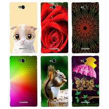 Case For Sony Xperia C S39H C2305 Back Cover Flower Plants Original Hard Plastic Printed Cat Hamster Animal Cartoon Phone Case 2024 - buy cheap