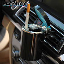 BROSHOO Car Styling Automobile On-board Vehicle Ashtray Flame Retardant PBT Material Portable Ashtray Led Apply To All Kinds Of 2024 - buy cheap