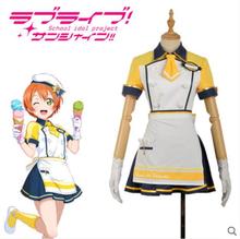 Anime LoveLive! Cos Hoshizora Rin Halloween Cosplay Female ice cream No awakening Maid Costume 2024 - buy cheap