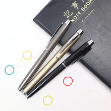 Caneta tinteiro de metal alta qualidade, preta/cinza/ouro, escrita de escritório, 0.5mm, presentes, materiais de escritório, estojo para canetas 2024 - compre barato