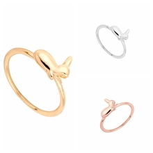 Yiustar цвета: золотистый, серебристый и розового золота сплава с кроликом кольцо милый кролик Для женщин кольцо R106 2024 - купить недорого