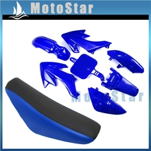 Синие пластиковые комплекты обтекателей + высокий пенопласт сиденье для Honda CRF50 XR50 50cc-160cc китайский сделано SSR Atomik Thumpstar питбайк 2024 - купить недорого