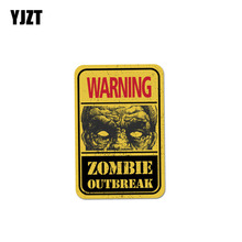 YJZT 8CM*12CM Personality Warning Zombie Outbreak Decal Car Sticker 12-1006 2024 - buy cheap