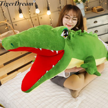 Большой зеленый мультфильм крокодил Мягкие плюшевые подушки игрушки большие крокодиловые спальные подушки дети, игрушки для взрослых 3 размера 2024 - купить недорого