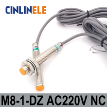 Индукционный переключатель M8/DZ 1 мм, металлический Индуктивный датчик с 2 проводами переменного тока, индуктивный датчик приближения, экран, сенсорный переключатель типа LJ8A3 2024 - купить недорого