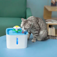 Automatic Pet Cat Water Fountain With LED Electric USB Dog Cat Pet Mute Drinker Feeder Bowl Pet Drinking Fountain Dispenser 2024 - купить недорого
