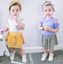 2018 Baby Girls Sweet Lace Cotton Shorts Skirts Kids Girl Cake Skirt Shorts Costme Retail&Wholesale 2024 - buy cheap