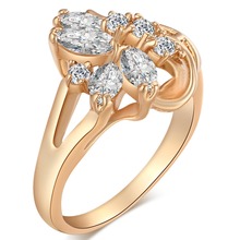 Anillo de zirconia de lujo para mujer, anillo de flores de piedra transparente para compromiso de boda, joyería elegante, envío directo 2024 - compra barato