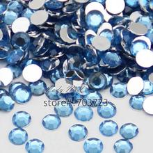 Cuentas de diamantes de imitación para decoración de uñas, 1000 Uds., 3mm, SS12, brillo, arte de cristal, no Hotfix, color azul claro, N12 2024 - compra barato