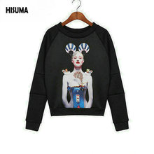 HISUMA 2022 spring New Women's 3D Printed Hip-hop Sweatshirts Women o-neck Long Sleeve Blouse Female Shirts Sweatshirt 2024 - buy cheap