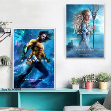 Aquaman Movie Poster DC Superhero Jason Momoa Posters and Prints Canvas Painting Wall Art Picture for Living Room Home Decor 2024 - buy cheap