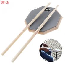 8 Inch Rubber Wooden Dumb Drum Practice Training Drum Pad Music Instruments with Drum Sticks and Drum Accessories 2024 - buy cheap
