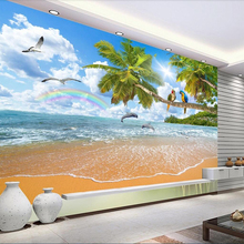 Papel tapiz decorativo con vistas románticas del mar del paisaje de cacatúa en la pared de fondo de TV de las Bermudas 2024 - compra barato