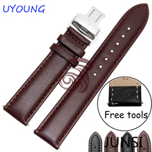 High Quality Genuine Leather Watchband 22mm Black Brown Strap For Pebble Time Steel New Hot Free Tools 2024 - buy cheap