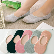 Spring Woman Boat Socks Candy Color Silica Gel Non-slip Solid Color Woman Socks girl boy slipper casual hosiery 4pair=8pcs ws109 2024 - buy cheap