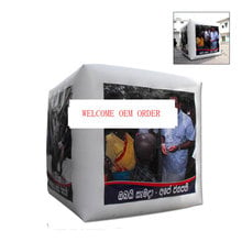 1PC Outdoor Customizable Inflatable Cube Advertising Helium Balloon with 4 Sides Printing with Blower 2024 - buy cheap