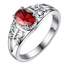 elegant dark red stone  Hot silver plated Ring ,fashion jewelry Ring , /XRPNZHQB MDJYWFZY 2024 - buy cheap