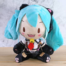 Vocaloid Hatsune Miku Nekomimi Miku Kawaii Плюшевые мягкие с наполнением игрушки куклы 24 см 2024 - купить недорого