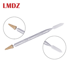LMDZ двухголовый латунный аппликатор для масляной клеевой ручки с кожаным краем, быстрый ролик для краски, инструмент для кожевенного ремесла, двухсторонний инструмент 2024 - купить недорого