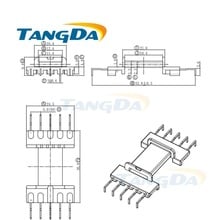 Tangda-núcleo magnético EFD EFD23, transformador de potencia de alta frecuencia, carcasa para pies de cangrejo, 5 + 5 pines, 10P 2024 - compra barato