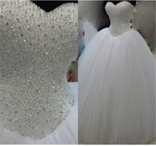 Vestido de noiva elegante com contas, feita em tule, feito sob medida, 2020 2024 - compre barato