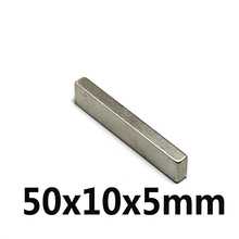 2pcs 50*10*5 Very Strong Neodymium Block Magnets 50x10x5 N35 Grade Powerful Magnet Permanent Magnet 50x10x5 mm 2024 - buy cheap