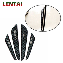 LENTAI 4Pcs Carbon Fiber Car Door Protection Stickers For Volkswagen Passat B6 Golf 4 7 Tiguan Peugeot 307 Toyota BMW e39 Mini 2024 - buy cheap