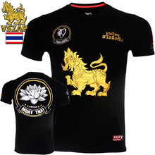 VSZAP-camiseta brasileña Jiu Jitsu Kirin MMA/BJJ para hombre, ropa de lucha de póker de loto negro, camiseta de Boxeo Muay, camiseta de boxeo 2024 - compra barato