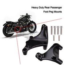 Brand New Black Heavy Duty Metal Rear Passenger Foot Peg Bracket Mounts Fit Harley Sportster Iron 883 1200 2014-2015 2024 - buy cheap