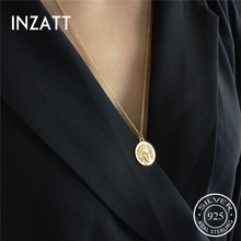 INZATT-Plata de Ley 925 auténtica gótico exquisito redondo Avatar personalizable, collares con colgante, joyería fina, accesorios para mujer 2024 - compra barato