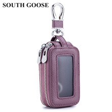 SOUTH GOOSE New Men Genuine Leather Car Key Holders Multifunctional Double Zipper Home Key Case Housekeeper Women Key Wallets 2024 - buy cheap