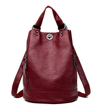 Женский кожаный рюкзак, винтажный вместительный дорожный рюкзак, школьная сумка, 2019 2024 - купить недорого