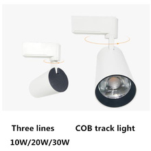 Lâmpada led de trilho embutida, com 3 linhas de luz, holofote, rastreamento, iluminação, refletores para loja 2024 - compre barato