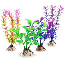 Hot sale Plastic Aquarium Decorations  Artificial Plants Fish Tank Grass Flower Ornament Decor Landscape,Free shipping. 2024 - buy cheap