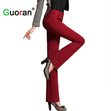 SIMPLISER Pantalón ancho Pantalones mujer 2016 Nueva alta calidad Rojo Negro pantalones para oficina damas más tamaño alta cintura femenina pantalones caliente 2024 - compra barato