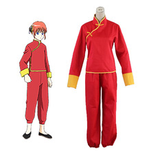Anime Gintama Silver Soul Cosplay Kagura Leader Costume Red Chinese Cheongsam Outfits Tops Pants Halloween Party Suit 2024 - buy cheap