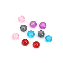 ESTAÇÕES 200 pcs Mixed Crackle Vidro Redondo Beads 6 8mm de Diâmetro. Achados (B04929), 2024 - compre barato