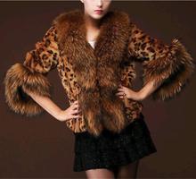 S-3xl large size imitation fur fashion new imported imitation fox fur grass coat ladies leopard print women's jacket 2024 - buy cheap