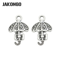 JAKONGO Antique Silver Plated Umbrella Charm Pendants Jewelry Accessories Making Bracelet DIY 20x13mm 20pcs/lot 2024 - buy cheap