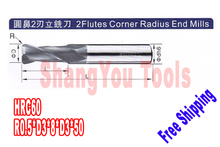 6pcs 3mm hrc60 R0.5*D3*8*D3*50 2 Flutes Milling tools Mill cutter Carbide Corner Radius End Mill CNC router bits 2024 - buy cheap